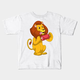 Lion with Meat Kids T-Shirt